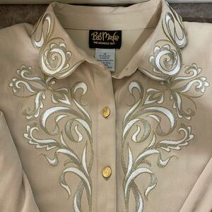 Bob mackie wearable art blouse size 1X